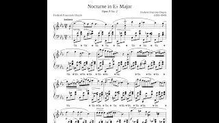 F  Chopin Nocturne Op 9 No 2 in E Flat Major Sheet MUSIC Tutorial