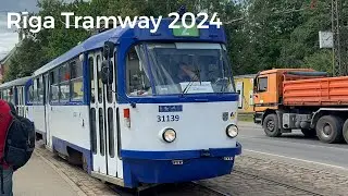 Trams in Rīga, Latvia 🇱🇻 2024