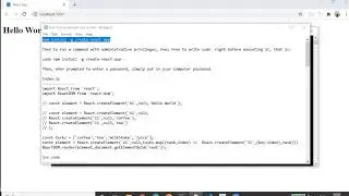 Day-1 ReactJS Crash Course (Create react app,creating Elements,JSX code,Components)