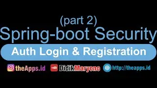 Spring Boot Security Auth Login & Registration - Part 2