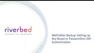 NetProfiler Backup SSH key setup