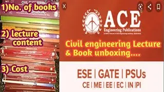 #ACE||#Gate|| #ESE || Package| Lecture unboxing || ACE Engineering academy Hyderabad||Cost||Chapter