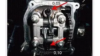 Adjusting valves on a 4-stroke scooter.