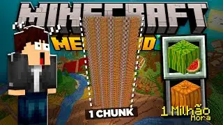Fiz 100 FARMS de MELANCIA e ABÓBORA em UMA CHUNK! - Minecraft Survival
