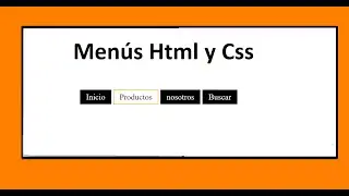 Menú con Html y Css. Básico