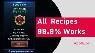 Legacy Of Discord - Guide All Badges Secret Recipes - 100% works - Apollyon