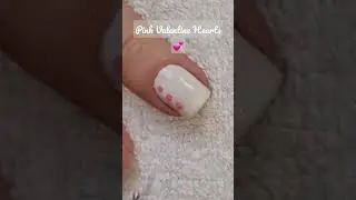 Pink Dry Marble Heart NAIL ART 💕 Valentine's Day Nails 💕