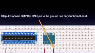 Add a BMP180 sensor to a Raspberry Pi Breadboard
