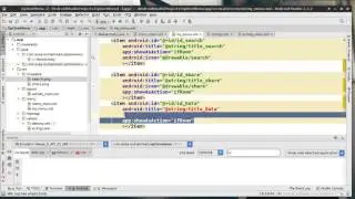 96 Android Studio Option menu