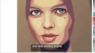 Video a lesson we Draw a portrait in program CorelDRAW a part 2