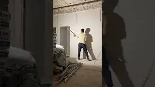 Механизированная штукатурка| 4 часа работы за 1 минуту #механизированнаяштукатурка #штукатуркастен