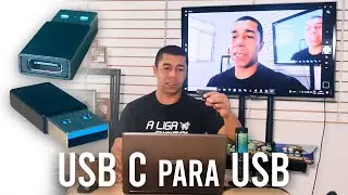 Ligando WEBCAM com o Adaptador USB C para USB