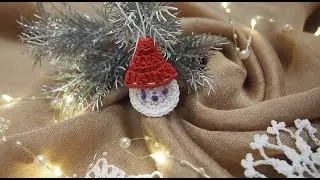 ДЕД МОРОЗ на елку крючком❄Santa Claus crochet❄ Новогодние Амигуруми для начинающих Урок №118