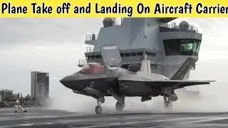 Plane Take off and Landing On Aircraft Carrier || #shorts.