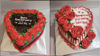Heart Shape Cake Design | Dekorasi Kue Bentuk Hati