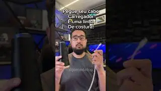 Reforce cabo carregador com linha de costura 