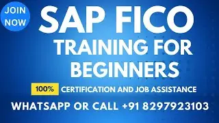 SAP FICO Training For Beginners Call or What's App: +91 8297903103