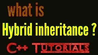 Hybrid inheritance/c++ tutorials/C++ Object oriented/ in Depth