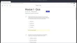 Module 1: Quiz Infrastructure and Application Modernization with Google Cloud