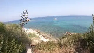 Вид на море купальня Афродиты Лачи Paphos Cyprus 2019