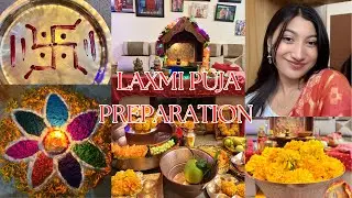 LAXMI PUJA PREPARATION 🪔 | MAKING SWASTIK, RANGOLI & FESTIVE MAKEUP LOOK | TIHAR CELEBRATION 2025