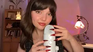ASMR BARE MIC SCRATCHING ALL THE WAY DOWN (Fast to Slow, Mouth Sounds and Rambles)