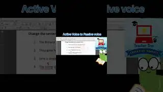 Active Voice to Passive Voice
