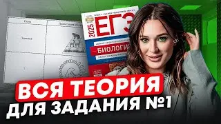 ПОЛНЫЙ разбор ВСЕЙ теории для ЗАДАНИЯ 1 в ЕГЭ по биологии! / Что будет на экзамене по биологии 2025?