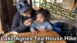 Having lunch at the Lake Agnes Tea House | Best hike from Lake Louise