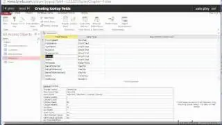 22 Access 2013 Creating lookup fields