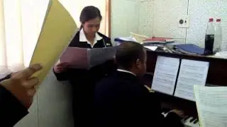 Rehearsing the "Queen" medley 5