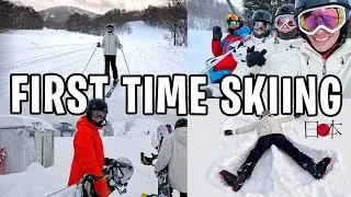 SNOWBOARDING FOR THE FIRST TIME in JAPAN!!