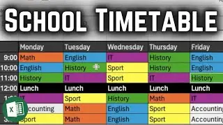 How to make a Timetable in Excel