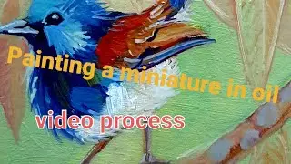 Painting a miniature in oil . video process.🧩♦️🧩