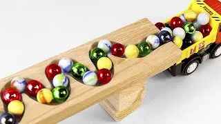 Marble Run Race ASMR ☆ HABA Slope, Dump Truck& Garbage Truck