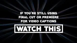 Captions In After Effects