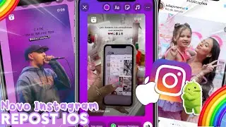 NOVO INSTAGRAM estilo IPHONE 2024 REPOST REELS COM TIMER e USERNAME + REPOST MENÇÃO IGUAL IPHONE 🔥