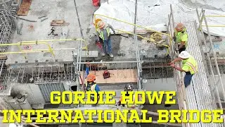 Gordie Howe International Bridge Construction [4K] | Detroit