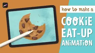 #howto Make a Cookie Eat-Up Animation in #procreate - Fully narrated #tutorial 🍪