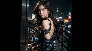 High quality night city AI girl created by stable diffusion #shorts #night #pleaselike #photography