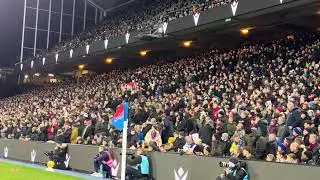 Holmesdale Crystal Palace Ultras singing towards at the Arsenal Away fans at Selhurst Park #ultras