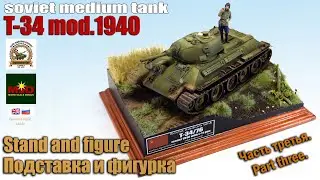 T-34 mod. 1940 Soviet medium tank. MSD 1/35. Part three - Stand and figure.