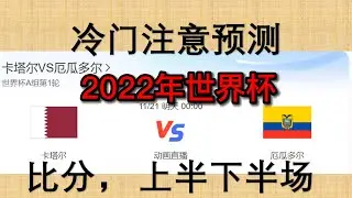 2022年世界杯卡塔尔VS厄瓜多尔，冷门比分 ，上下半场可能注意，足彩规则，怎么买足彩，上下半场胜负预测和比分预测。世界杯揭幕赛
