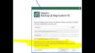 failed to connect to veeam backup & replication server 10 28/2023