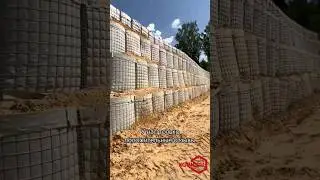 Насыпные габионы защищают подстанцию