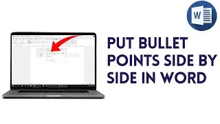 How To Put Bullet Points Side By Side In Word -  In Two Columns