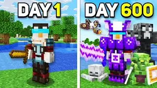 I Survived 600 Days in CRAZY CRAFT in Minecraft Hardcore!