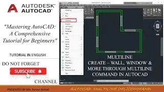 #Mline command #How to create multiline in AutoCAD #draw Multiline command in English #AutoCAD 2019