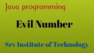 Evil Number in Java | Evil Number or Odious Numbers in Java | Java Online Learning