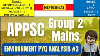APPSC Group 2 Mains 2025: ENVIRONMENT PYQ ANALYSIS-3 #appsc #group2 #appscgroup2 #latestnewsappsc